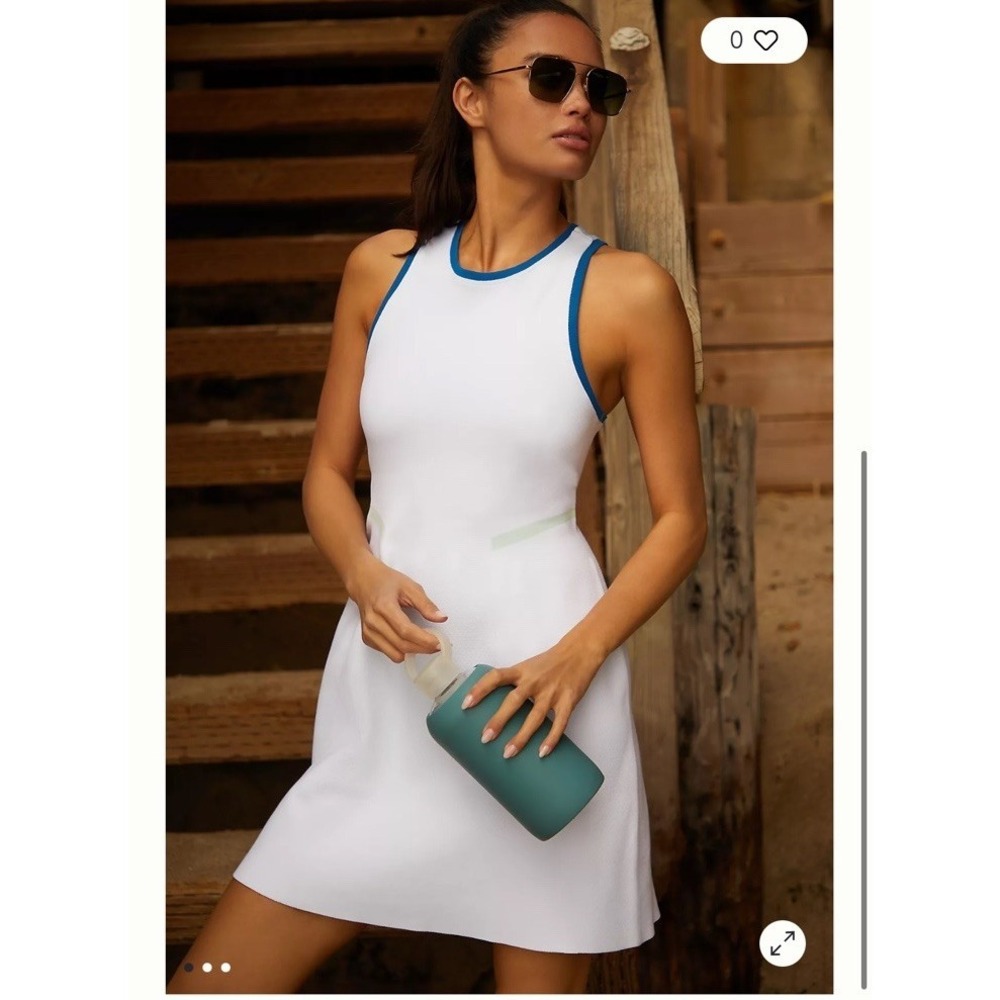 Sweaty Betty Interval Seamless Workout Mini Dress XS Blue‎ Tennis Pickleball